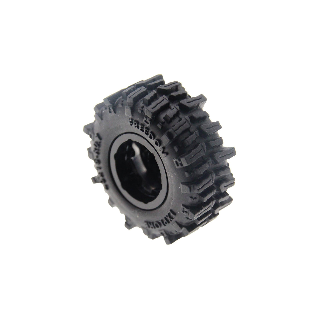 Powerhobby Axial SCX30 0.7" Brass Wheels / Tires (4) Black Type B