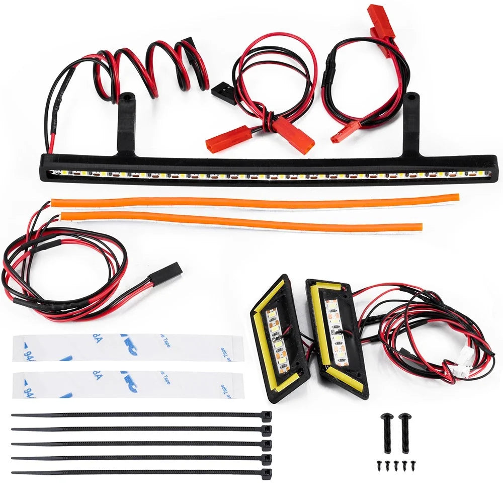 Headlights Taillight Roof Lights Front&Rear Lamp Kit for 1/7 ARRMA Mojave 6S EXB