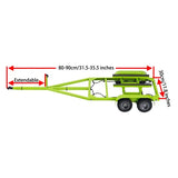 Powerhobby 1/10 Adjustable Metal RC Boat Trailer w/ LED Lights Green