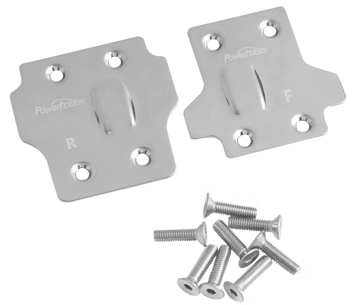 POWERHOBBY PHBARRMA46 Arrma 6S Stainless Steel Front/Rear Skid Plate Set