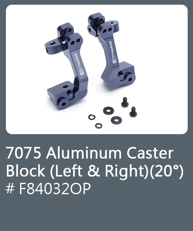 Powerhobby Sparko F8 7075 Aluminum Caster Block (Left & Right) (20°)
