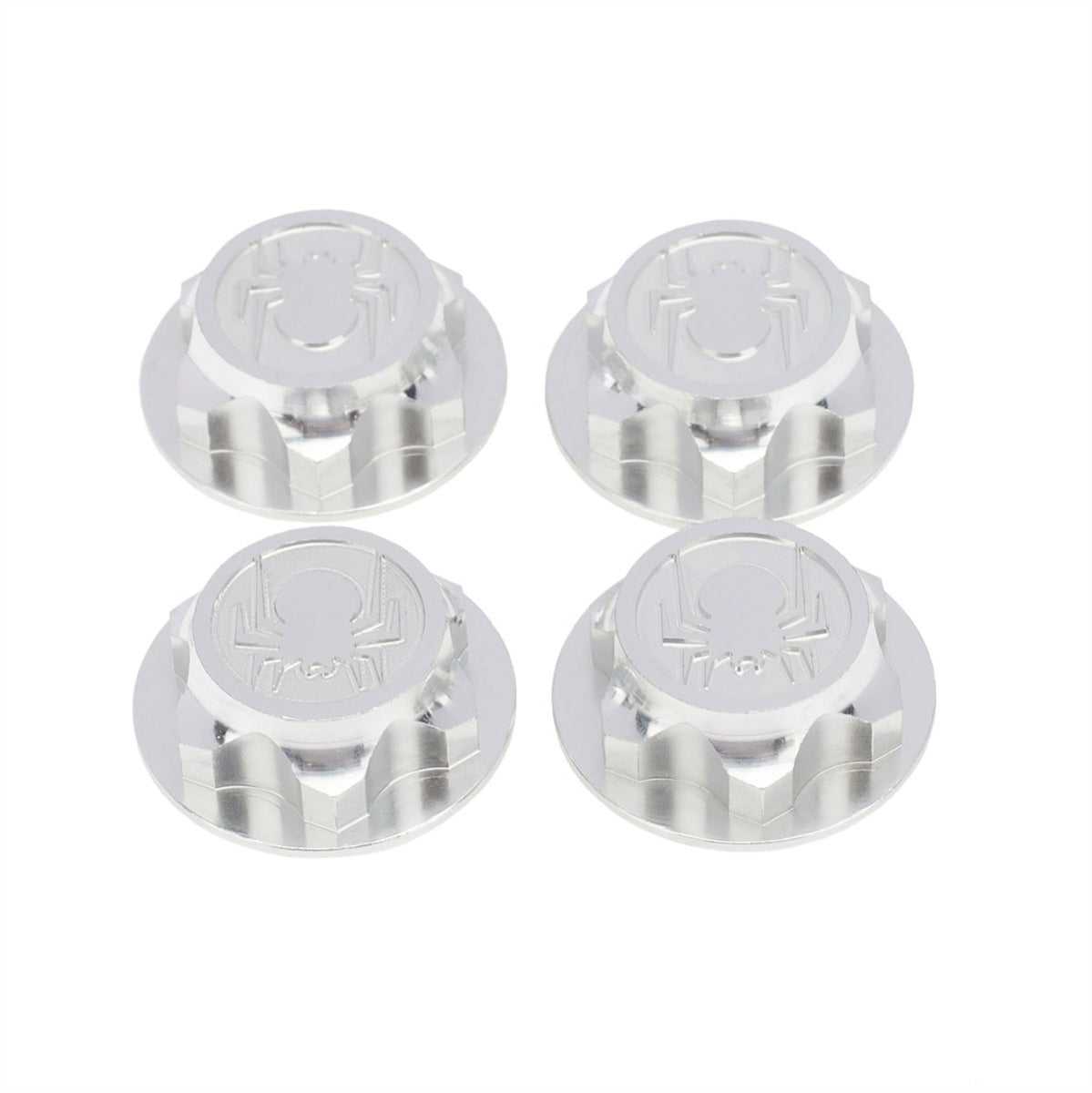 Powerhobby 1/8 Aluminum 17mm Wheel Nuts 4pcs Silver