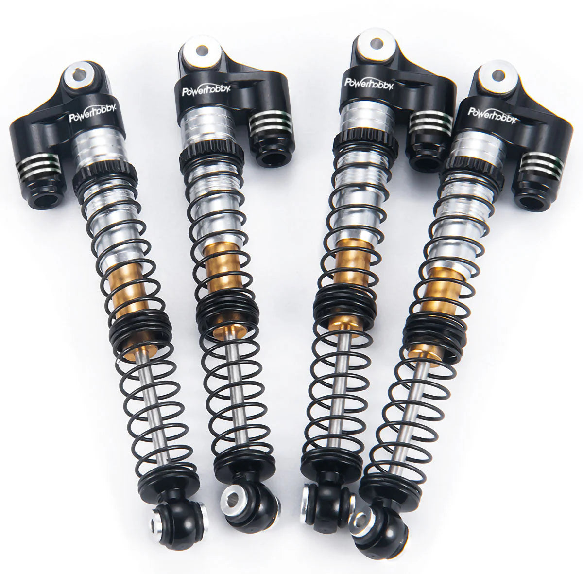 Powerhobby PHBSCX24771  1/24 Axial SCX24 Aluminum 58mm Long Travel Shocks Jeep Bronco Black