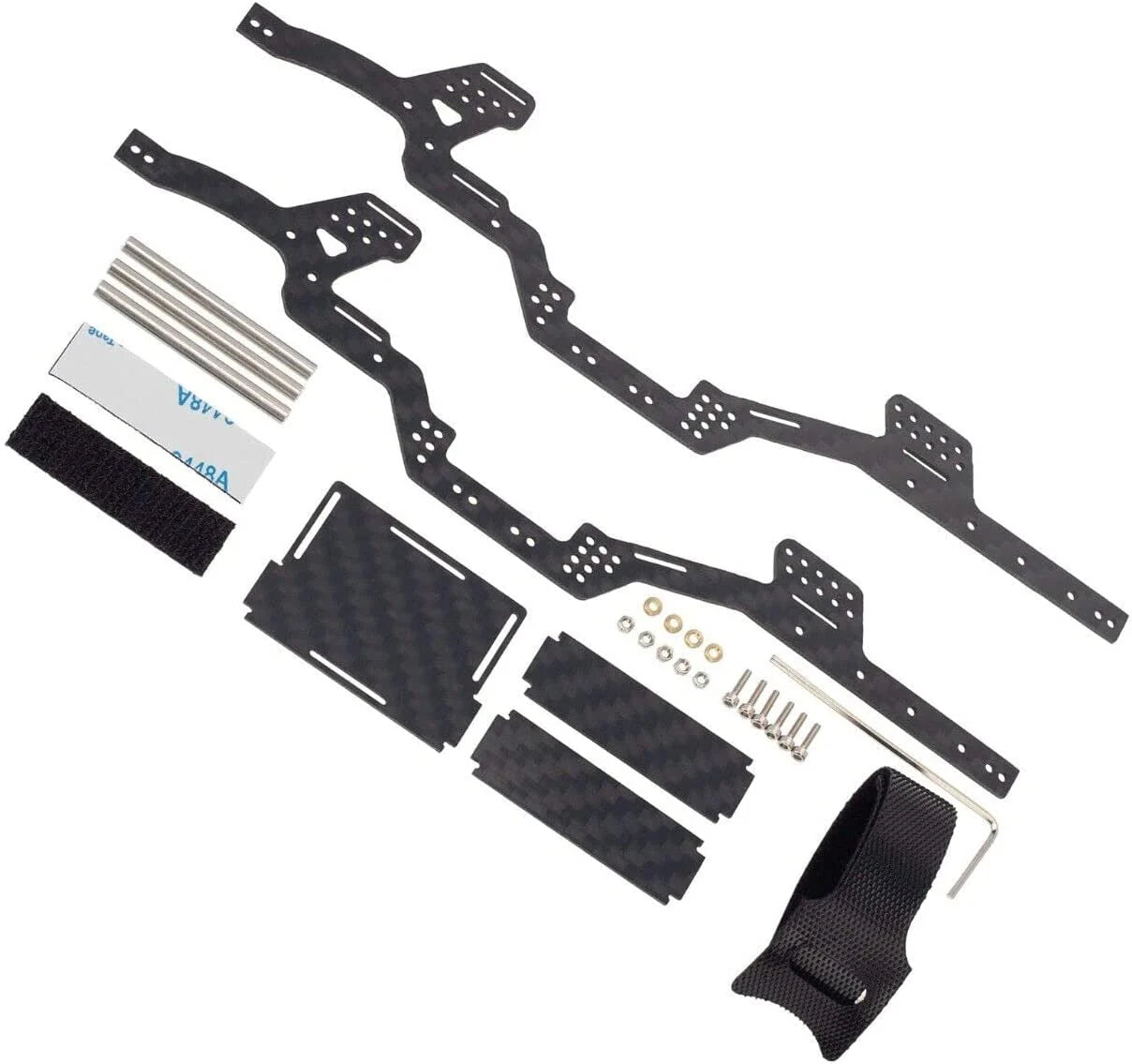 Powerhobby PHBSCX24773 Axial SCX24 Jeep Gladiator LCG Carbon Fiber Chassis