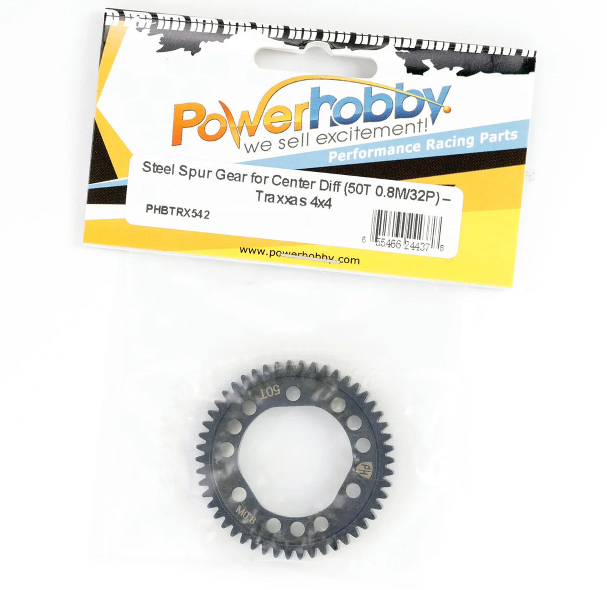Powerhobby PHBTRX542 Hardened Steel Spur Gear for Center Diff 50T 0.8 32P FOR Traxxas 4x4