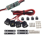 PowerHobby RC 4 LED Lights Headlights Spotlight w/ Controller for 1/10 1/8