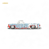 Mini GT x Kaido House Chevrolet Silverado Dually On Fire V2 1:64