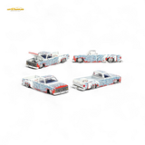 Mini GT x Kaido House Chevrolet Silverado Dually On Fire V2 1:64