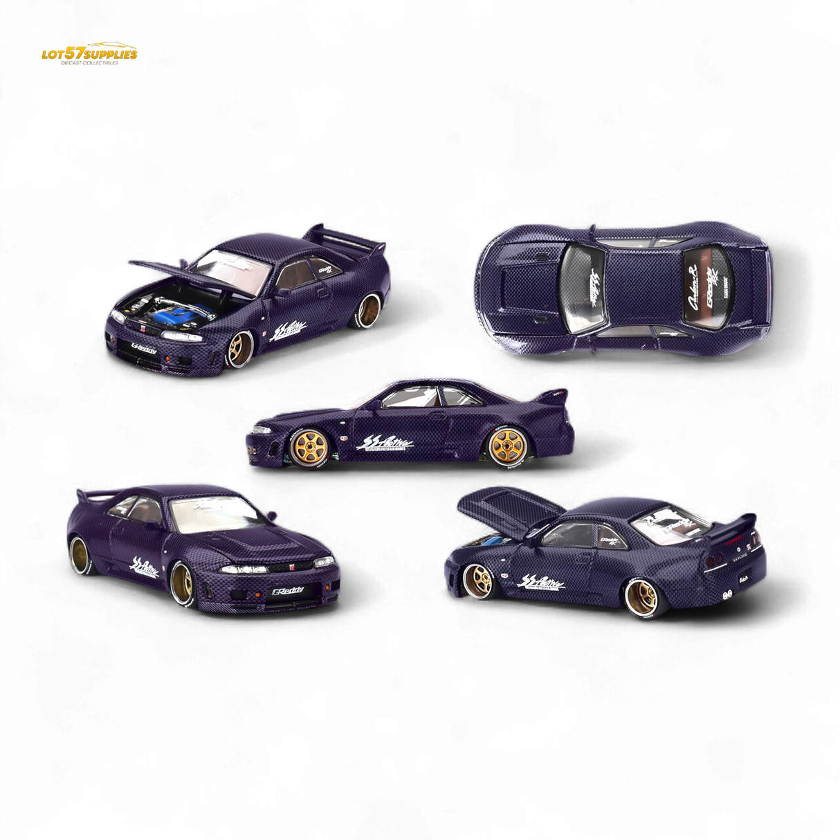 Mini GT Nissan Skyline GT-R R33 Purple 1:64