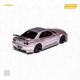 Cars' Lounge Nissan Skyline GT-R R34 Z-TUNE Nismo Edition Silver 1:64