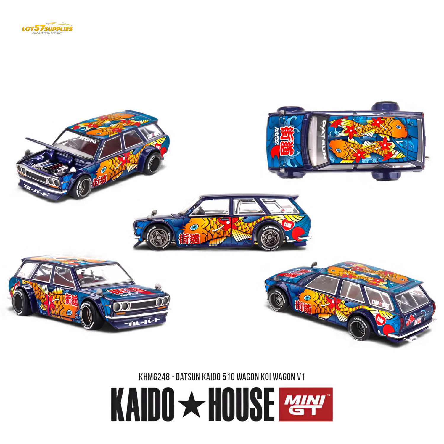 (Pre-Order) Mini GT x Kaido House Datsun 510 Wagon Koi V1 1:64