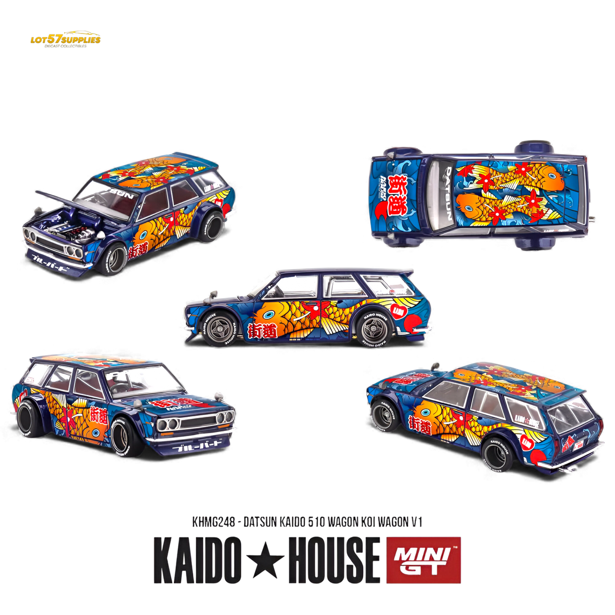 (Pre-Order) Mini GT x Kaido House Datsun 510 Wagon Koi V1 1:64