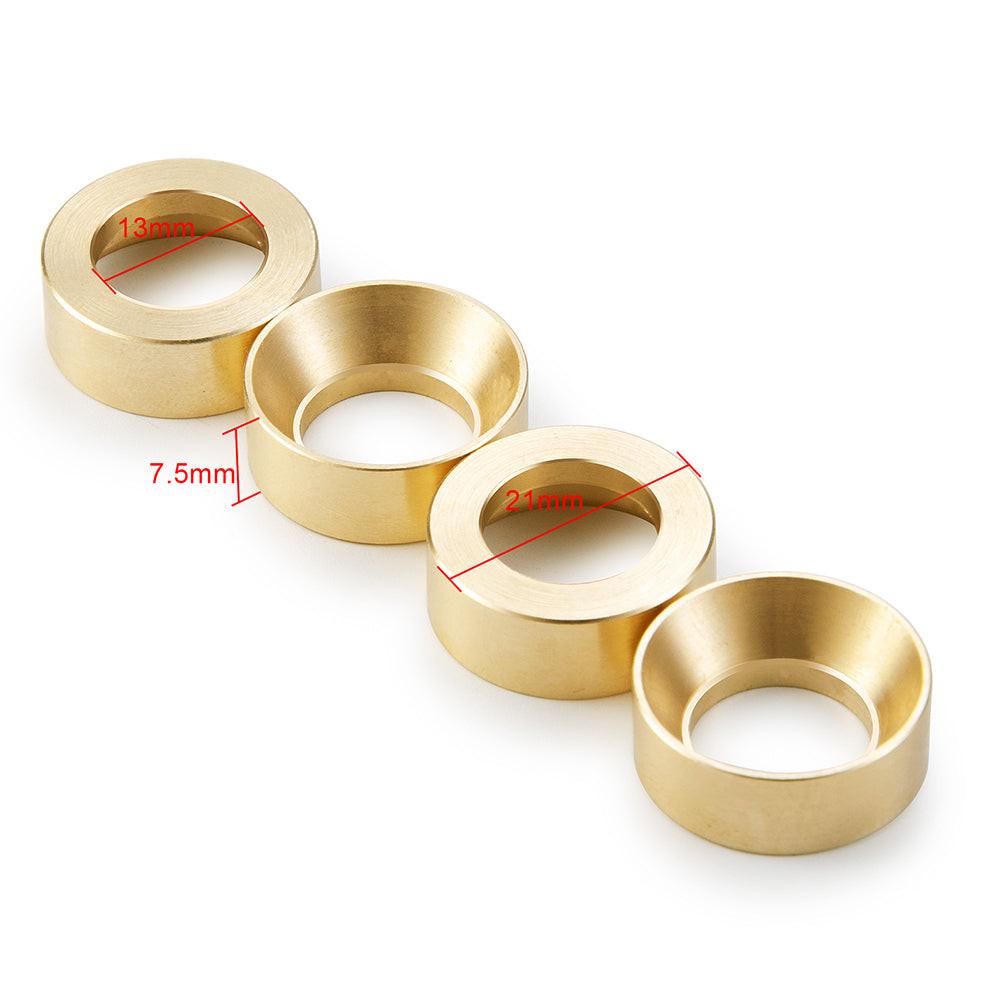 Powerhobby SCX24 Jeep C10 Deadbolt Bronco Brass Wheel Counter Weights 10g