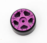Powerhobby Z2 1.0" Aluminum Beadlock Crawler Wheels Purple 1/24 Axial SCX24 C10