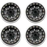 Powerhobby B59 Aluminum Beadlock 1.0” Rock Crawler Wheels Axial SCX24 Black