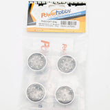 Powerhobby B59 Aluminum Beadlock 1.0” Rock Crawler Wheels Axial SCX24 - Grey