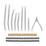 Powerhobby Aluminum SCX24 Betty Deadbolt High Clearance Chassis Links Set Grey