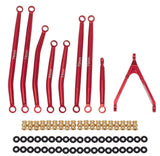 Powerhobby Aluminum SCX24 Betty Deadbolt High Clearance Chassis Links Set Red