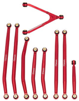 Powerhobby PHSCX24746-6 RED Aluminum SCX24 Betty Deadbolt High Clearance Chassis Links Set Red