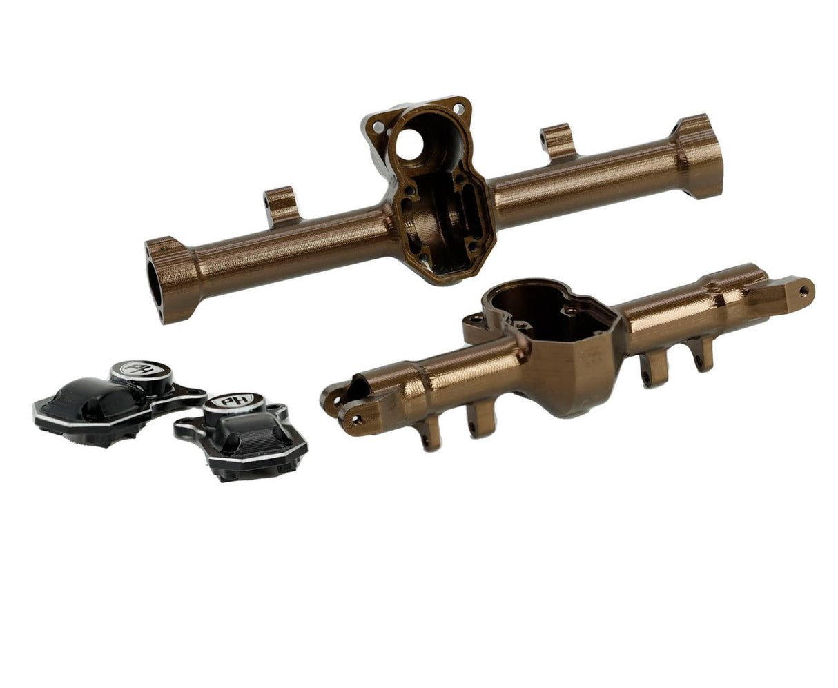 Powerhobby Aluminum Front Rear Axle Housing Axial SCX24 Jeep C10 Bronco Bronze