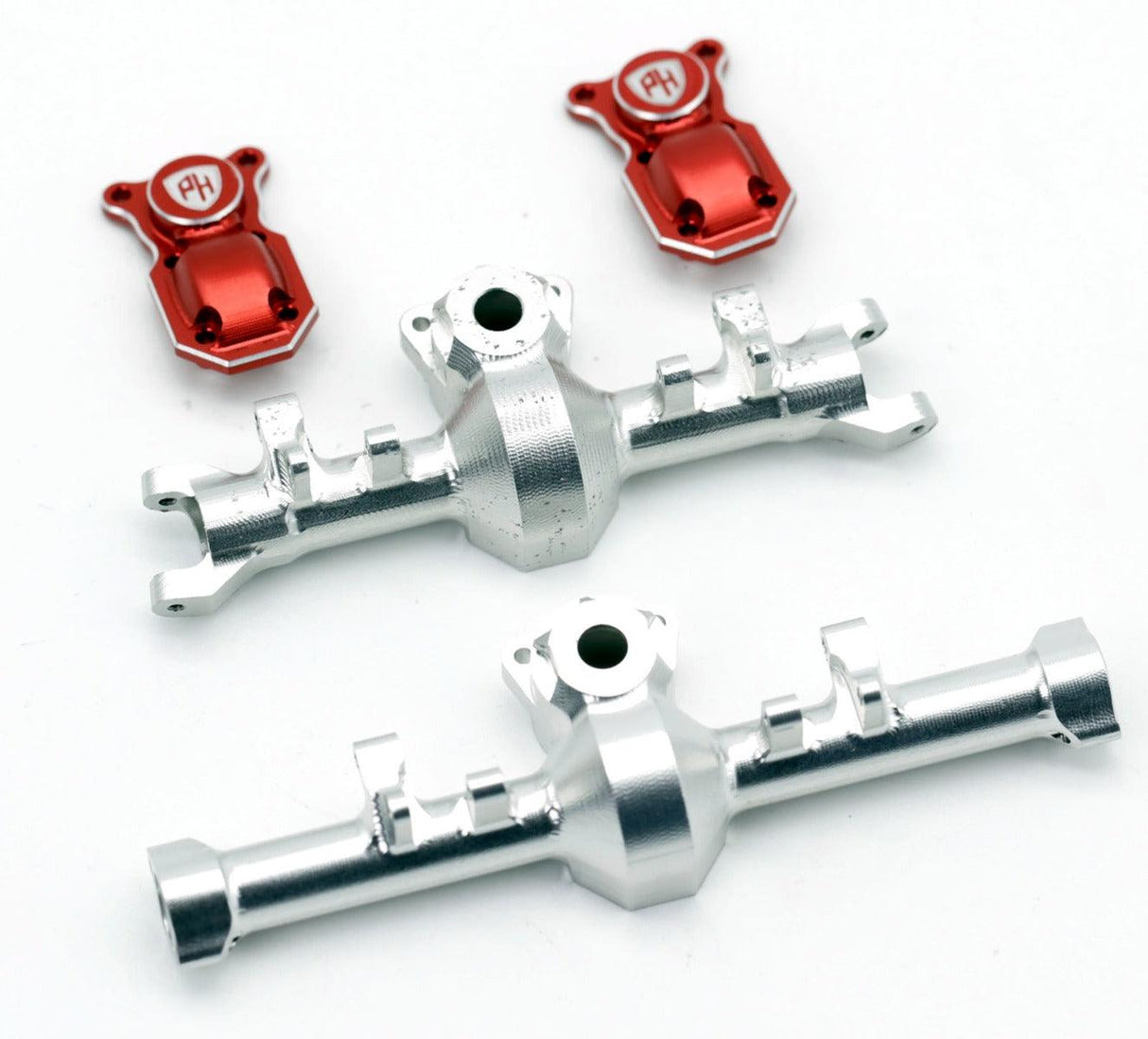 Powerhobby Axial SCX24 C10 Deadbolt Jeep Aluminum Front Rear Axle Housing Silver