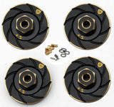 Powerhobby PHSCS2482 Axial SCX24 Brass Counterweight Wheel Hub Weights Adapter