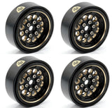Powerhobby Axial SCX24 1.0" Black Brass Beadlock Crawler Wheels 1/24
