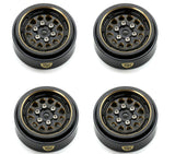 Powerhobby Axial SCX24 1.0" Black Brass Beadlock Crawler Wheels 1/24