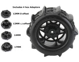 Powerhobby 1/10 Rooster 2.8 Belted Paddle Sand Snow Tires 12mm 14mm 17mm
