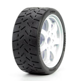 Powerhobby 1/8 Gripper 42/100 Belted Mounted Tires 17mm White Wheels