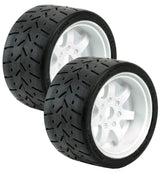 Powerhobby 1/8 Gripper 54/100 Belted Mounted Tires 17mm White Wheels