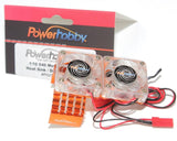 Aluminum Motor Heatsink Twin Dual Cooling Fan Orange FOR Traxxas Slash 4WD / 4X4