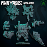 3d Printed Pirate War Boss in Mega Armor by Mekka Miniatures