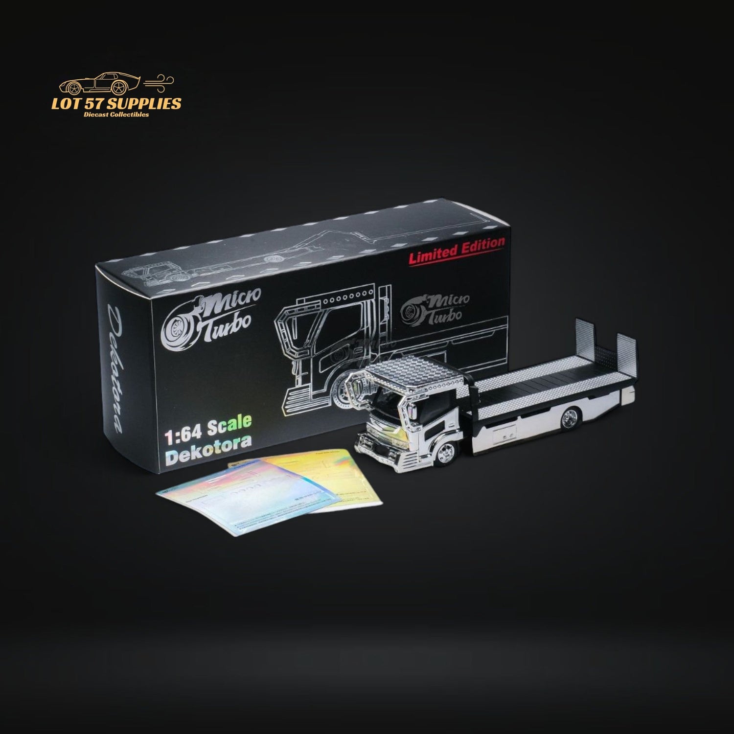 MicroTurbo Dekotora Flatbed Tow Truck 1:64
