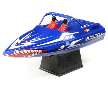 Pro Boat PRB08045T2 Sprintjet 9 Inch Self-Righting RTR Electric Jet Boat (Blue) w/2.4GHz Radio, Battery & Charger