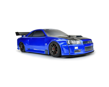 PROTOFORM PRM1584-13 1/7 2002 Nissan Skyline GT-R R34 Painted Body (Blue): Infraction 6S