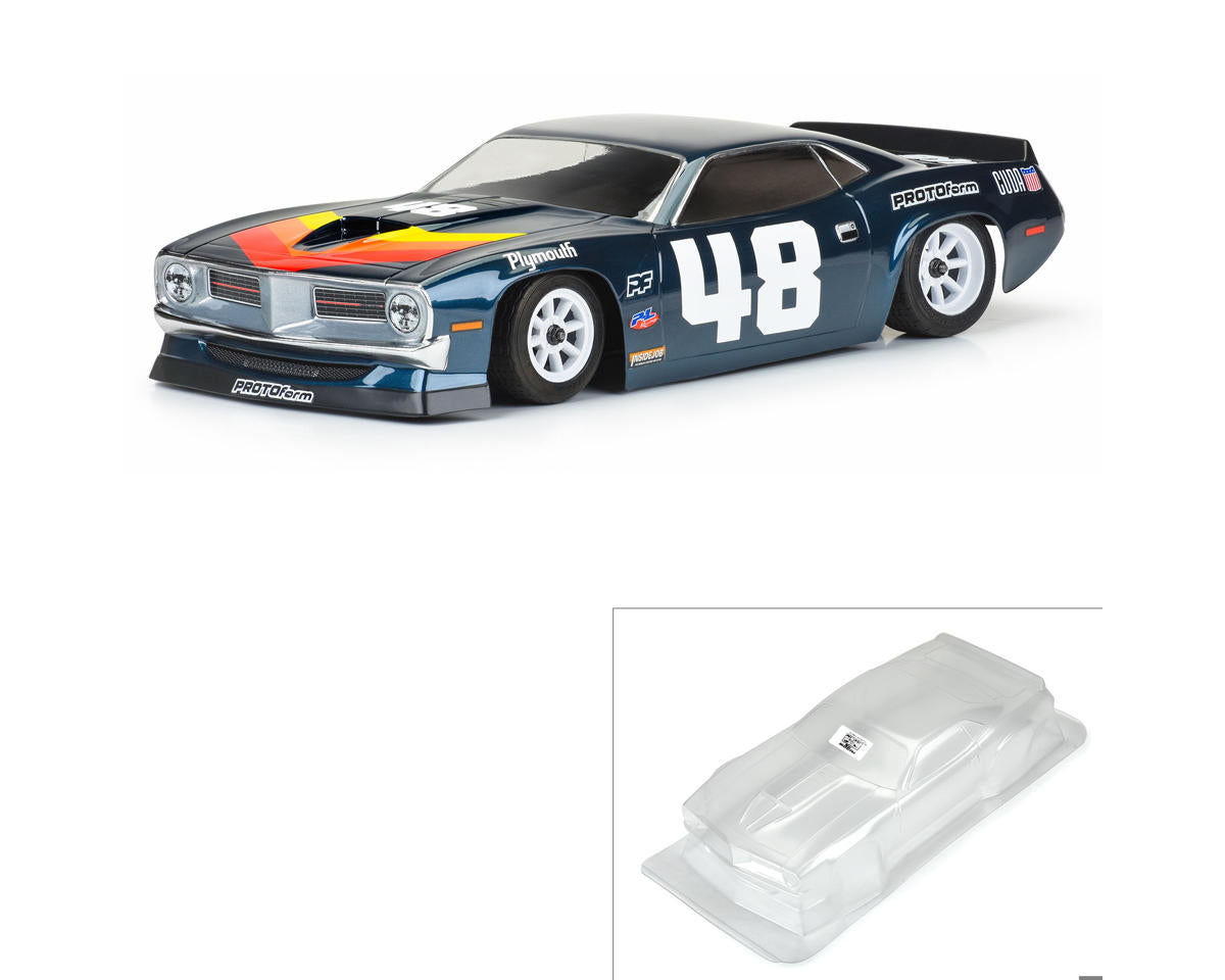 Protoform PRM159400 1970 Plymouth Barracuda Vintage Racing "VTA Class" Body (Clear)