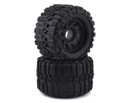 Pro-Line 10155-10 Trencher HP Belted 3.8" Pre-Mounted Truck Tires (2) (Black) (M2) w/Raid Wheels