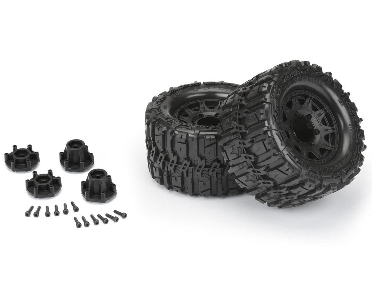 Pro-Line 10168-10 Trencher HP Belted 2.8" Pre-Mounted Truck Tires (M2) (2) (Black) w/Raid Rear Wheels