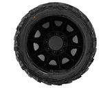Pro-Line 10176-11 1/6 Masher X HP Neumáticos MTD Monster Truck premontados con cinturón (negro) (2) con hexágono de 24 mm