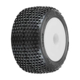 Pro-Line 1/18 Hole Shot Front/Rear Mini-T Tires Mounted 8mm White Wheels (2)