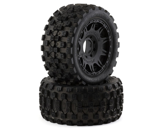 Pro-Line 10198-11 Badlands MX57 Neumáticos para camión monstruo 1/6 premontados de 5,7" (negro) (2)