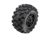 Pro-Line PRO1030-110 Arrma Mini Kraton Badlands Pre-Mounted Tires w/Split Six Wheels (Black) (2) w/12mm Hex