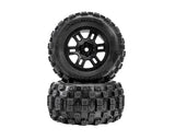 Pro-Line PRO1030-110 Arrma Mini Kraton Badlands Pre-Mounted Tires w/Split Six Wheels (Black) (2) w/12mm Hex