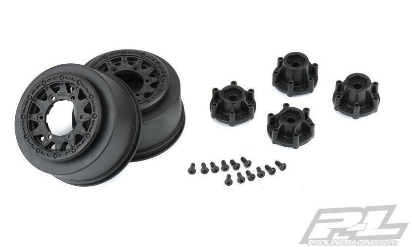 Pro-Line Raid 2.2"/3.0" Black 6x30 Removable Hex SC Wheels Traxxas Slash