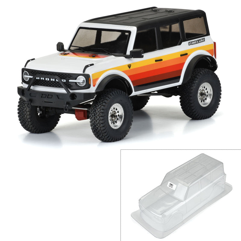 Pro-Line 3570-00 1/10 2021 Ford Bronco Clear Body Set 12.3" Wheelbase Rock Crawlers