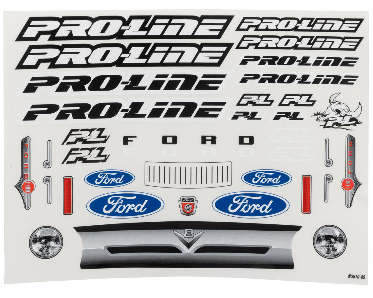 Pro-Line PRO3611-18 Ford® F-100 Bash Armor Pre-Cut Monster Truck Body (Black) (Kraton® 8S)