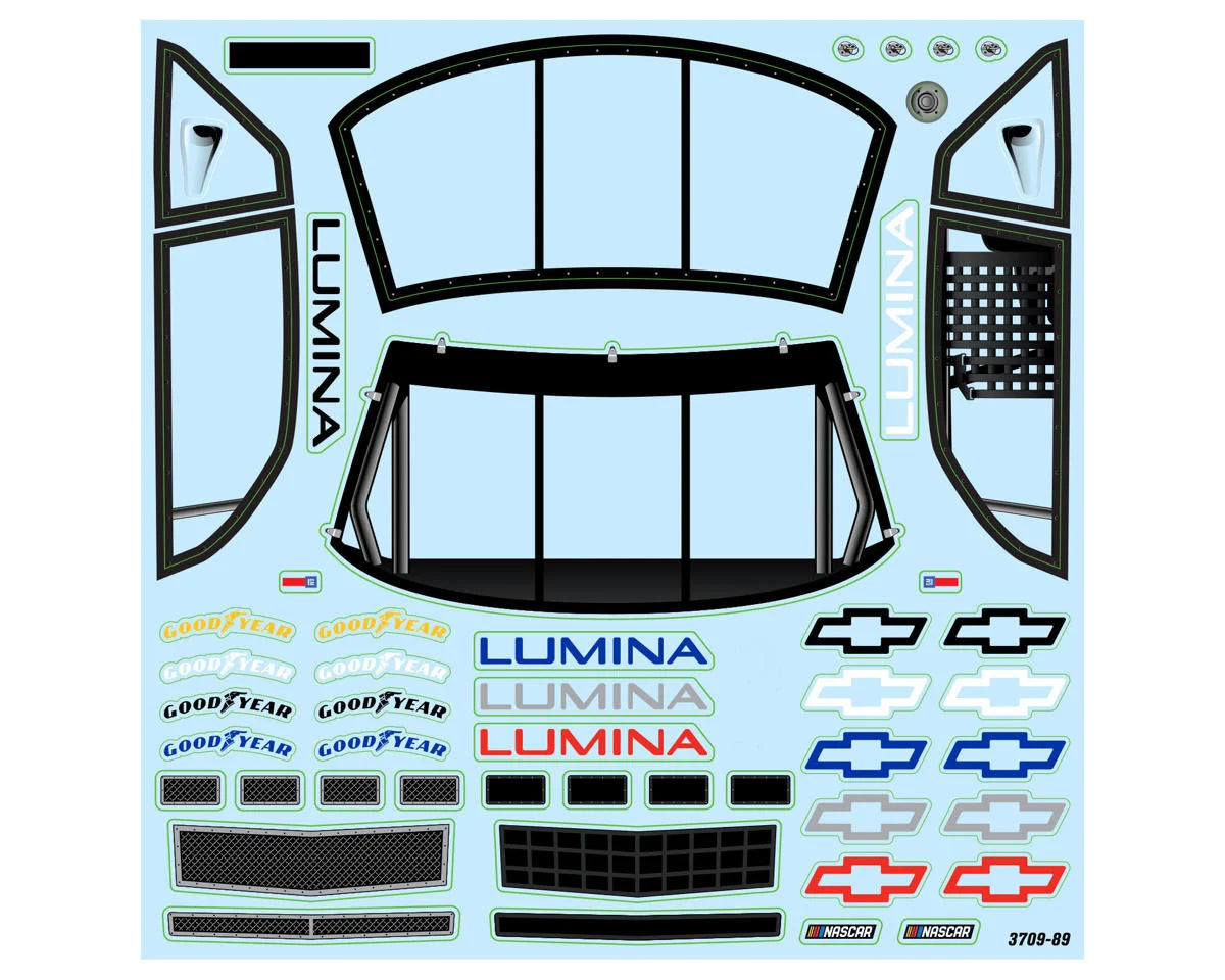 Pro-Line PRO3709-17 1/12 NASCAR 1990 Chevy Lumina Pre-Cut Body (Clear)