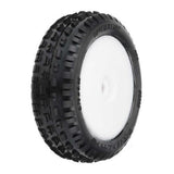 Pro-Line 8298-13 1/18 Wedge Front Carpet Mini-B Tires Mounted 8mm White Wheels (2)
