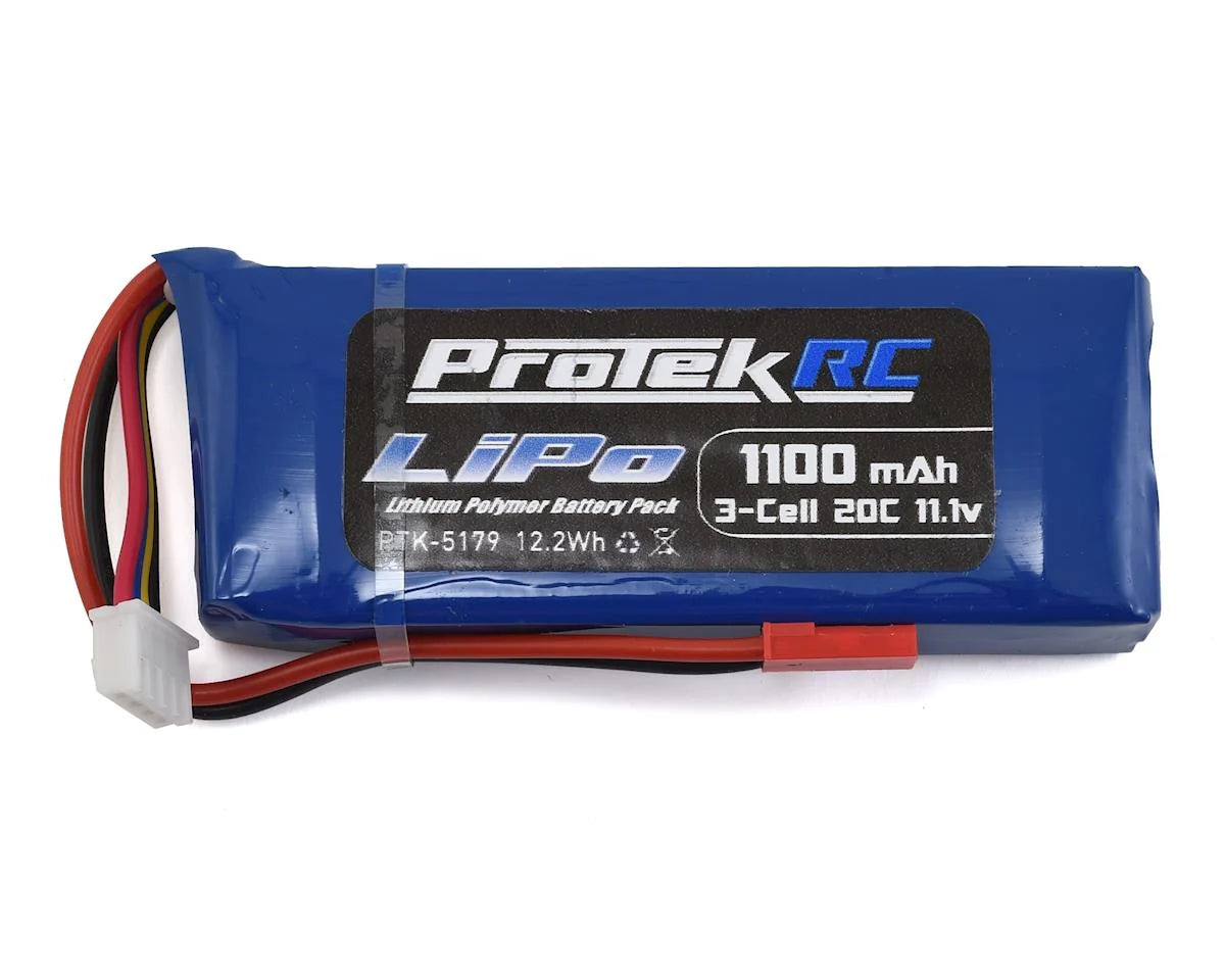 ProTek RC PTK-5179 3S "High Power" LiPo 20C Battery Pack (11.1V/1100mAh) (Blade SR)